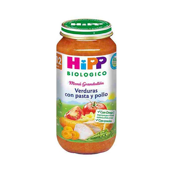 Potito Verduras Pasta Pollo +12M Bio 250g HIPP