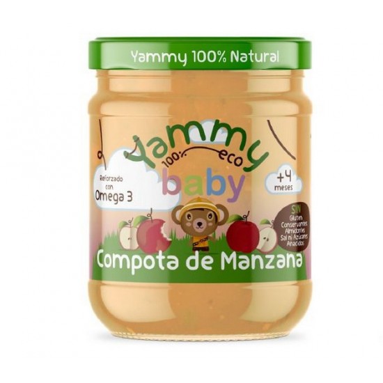 Potitos Baby Sabor Compota de Manzana + Omega3 +4M Sin Gluten Bio 195g Yammy