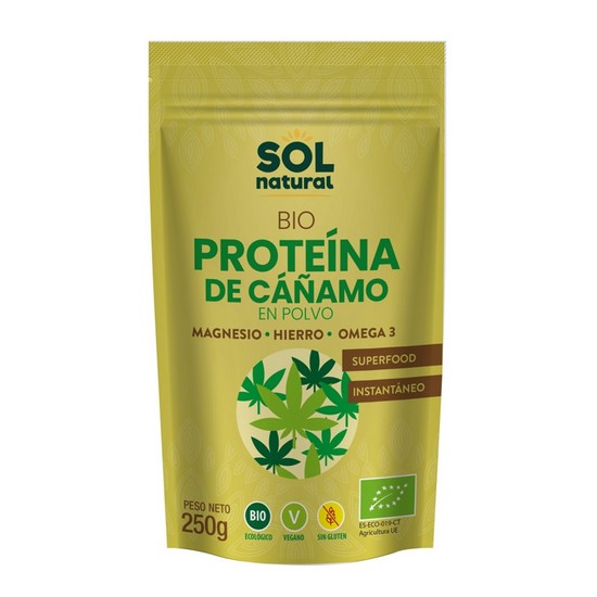 Proteina de Cañamo Sin Gluten Bio Vegan 250g Solnatural