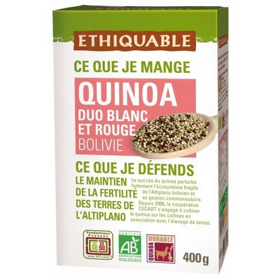 Quinoa Blanca y Roja Sin Gluten Bio Vegan 150g Ethiquable