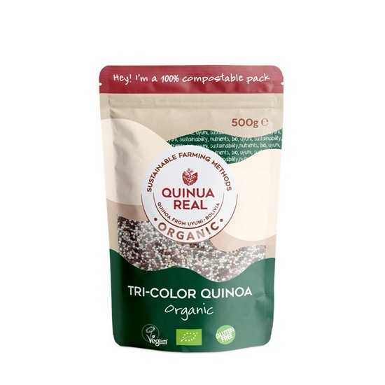 Quinoa en Grano Tres Colores Sin Gluten Bio Vegan 500g Quinua Real