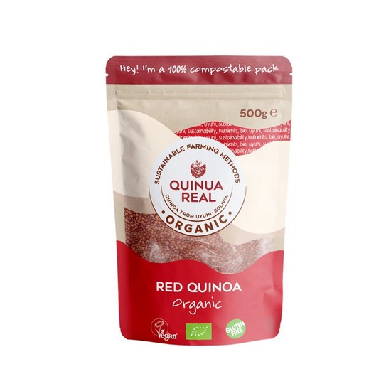 Quinoa Roja en Grano Sin Gluten Bio Vegan 500g Quinua Real