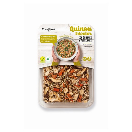 Quinoa Tricolor con Shiitake y Avellana Sin Gluten Vegan 250g Trevijano