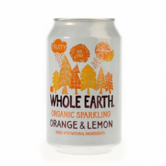 Refresco de Naranja y Limon Bio SinAzucar 330ml Whole Earth