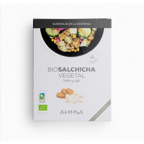 Salchicha Seitan y Tofu Bio Vegan 200g Ahimsa