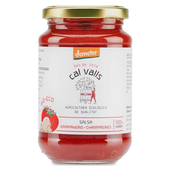 Salsa de Tomate con Champiñones Sin Gluten Eco Vegan 350g Cal Valls