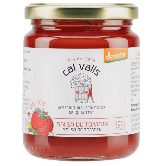 Salsa Tomate Sin Gluten Eco 270g Cal Valls