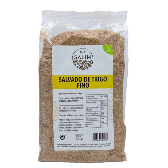 Salvado Trigo Fino Vegan 500g Int-Salim
