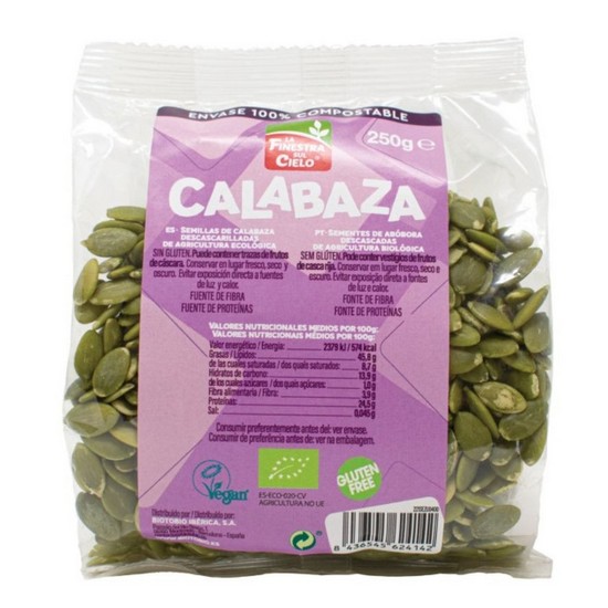 Semillas de Calabaza Sin Gluten Bio Vegan 250g La Finestra Sul Cielo