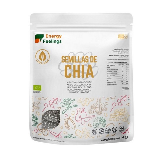 Semillas de Chia Sin Gluten Vegan 1kg Energy Feelings