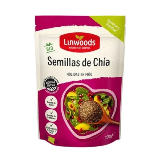 Semillas de Chia Molidas Sin Gluten Vegan 200g Linwoods