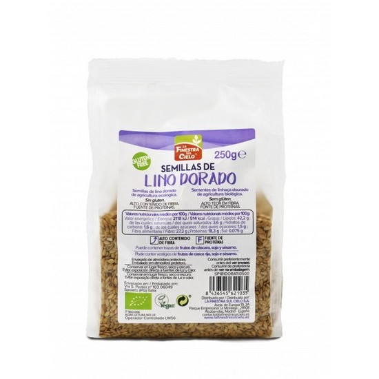 Semillas de Lino Dorado Sin Gluten Bio 250g La Finestra Sul Cielo
