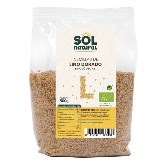 Semillas de Lino Dorado Bio 500g Solnatural