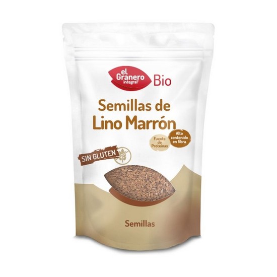 Semillas de Lino Marron Sin Gluten Bio 400g El Granero Integral