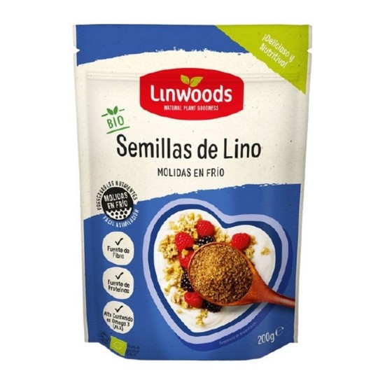 Semillas de Lino Molidas Sin Gluten Bio Vegan 200g Linwoods