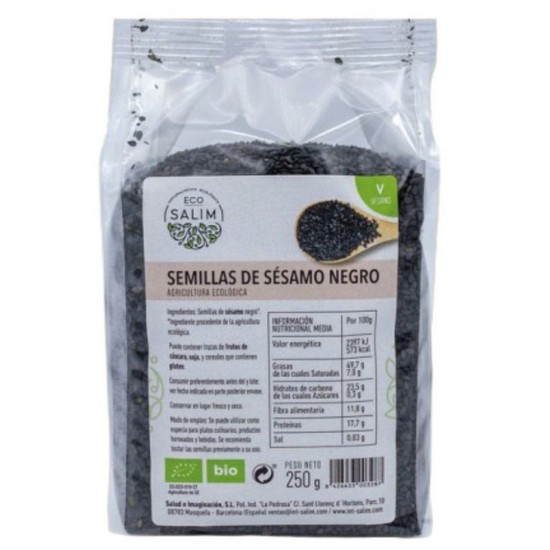 Semillas de Sesamo Negro Bio Vegan 250g Eco-Salim