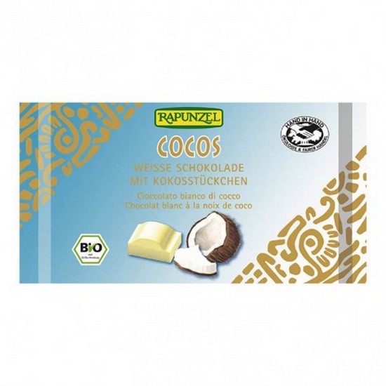 Snack de Chocolate Blanco con Coco Bio 100g Rapunzel