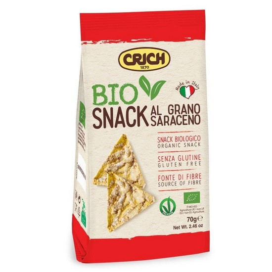 Snacks de Trigo Sarraceno Sin Gluten Vegan 70g Crich