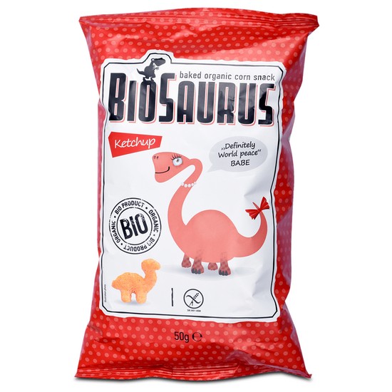 Snacks Ketchup Sin Gluten Bio Vegan 50g Biosaurus
