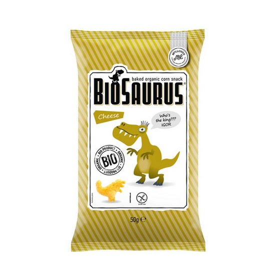 Snacks Queso Sin Gluten Bio 50g Biosaurus