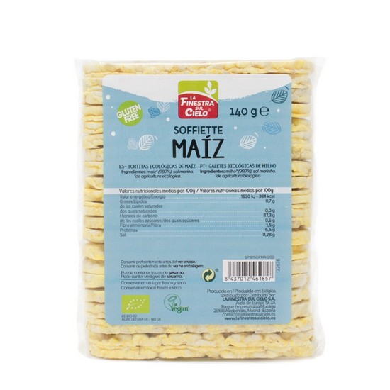 Soffiette Maiz Sin Gluten Bio Vegan 140g La Finestra Sul Cielo