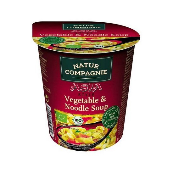 Vaso Sopa Instant Asia Pasta y Verduras Bio 55g Natur Compagnie