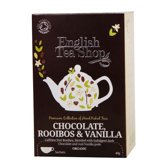 Te Chocolate Rooibos y Vainilla Bio 40g Te English Tea Shop