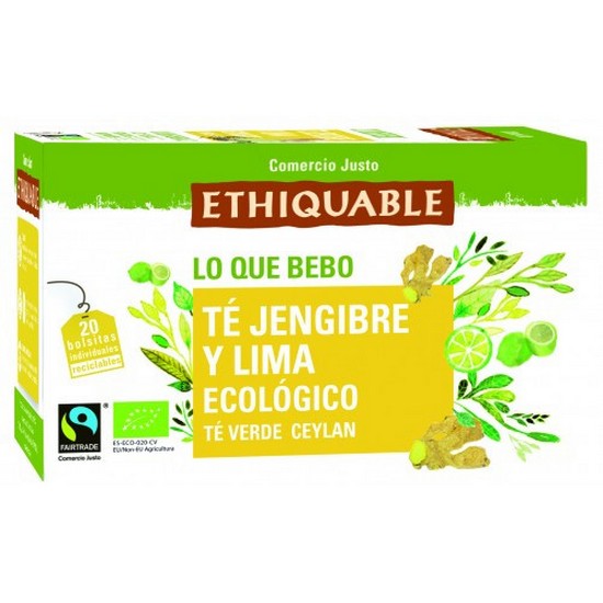 Te Verde con Jengibre y Lima Eco 20inf Ethiquable