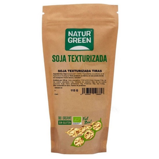 Tiras de Soja Texturizada Sin Gluten Bio Vegan 115g Natur Green