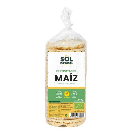 Tortitas de Maiz Sin Gluten Bio 120g Solnatural
