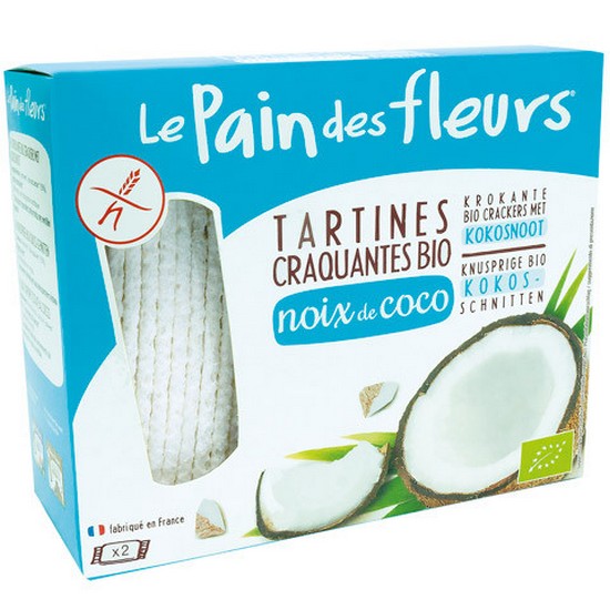 Tostadas de Pan con Coco Sin Gluten Bio Vegan 150g Le Pain Des Fleurs