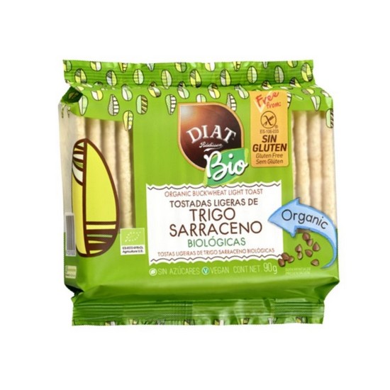 Tostadas Ligeras de Trigo Sarraceno Sin Gluten Bio Vegan 90g Diet-Radisson