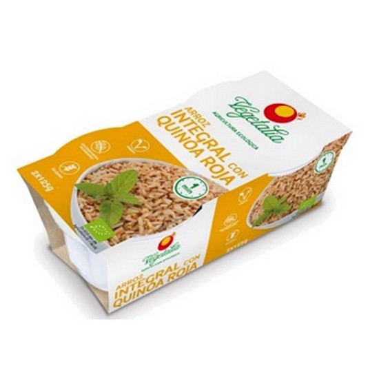 Vasitos Arroz Integral con Quinoa Roja Sin Gluten Bio Vegan 2x125g Vegetalia