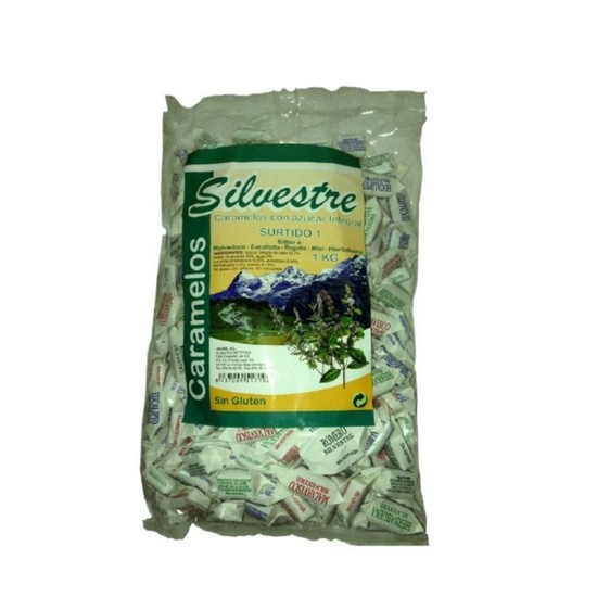 Caramelos de Malvavisco con Azucar Integral SinGluten 1kg Silvestre