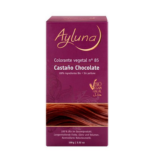 Colorante Vegetal Nº85 Castaño Chocolate Bio Vegan 100g Ayluna