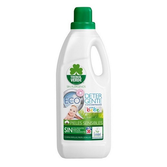 Detergente Concentrado Ropa Bebe Eco 1.5L Trebol Verde
