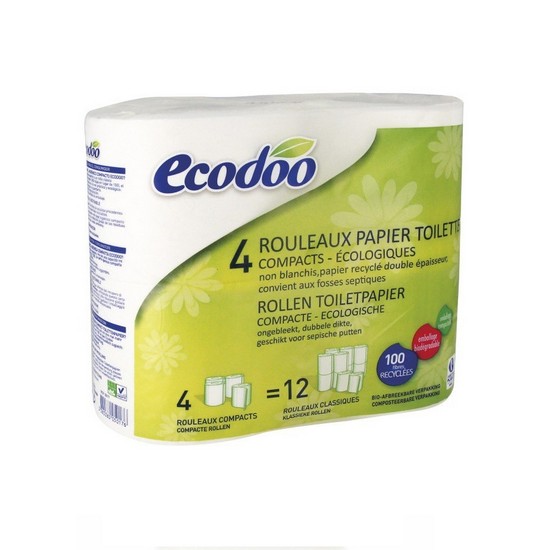 Papel Higienico Compacto 100% 4 Ecodoo
