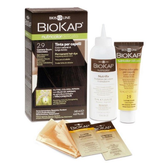 Tinte Delicado 2.9 Castaño Oscuro Chocolate 140ml Biokap