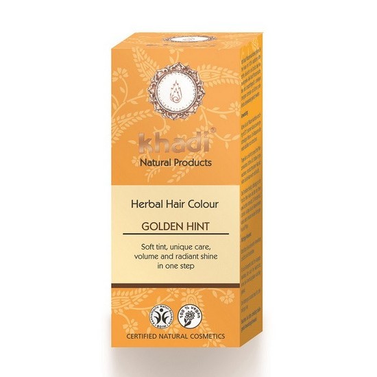 Tinte Natural Herbal Hair color Rubio Dorado Bio Vegan 100g Khadi
