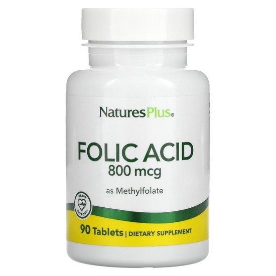 Acido Folico 800Mg Sin Gluten 90comp NatureS Plus