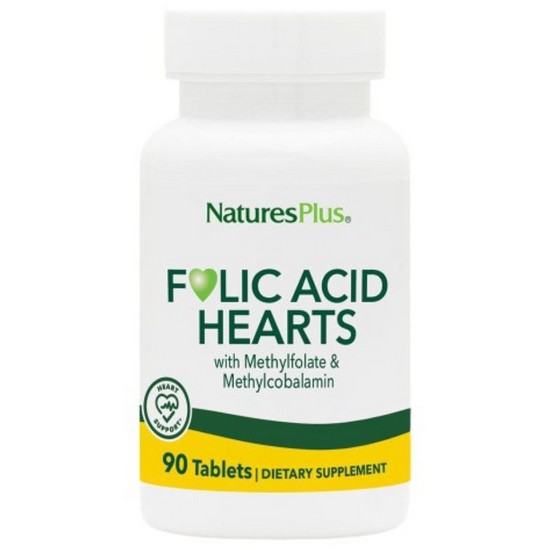 Acido Folico Hearts Sin Gluten 90comp NatureS Plus