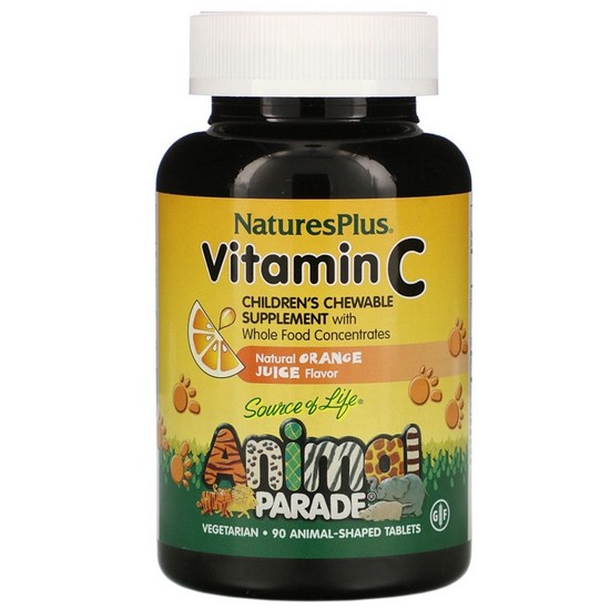 Animal Parade Vitamina-C Infantil 90comp NatureS Plus