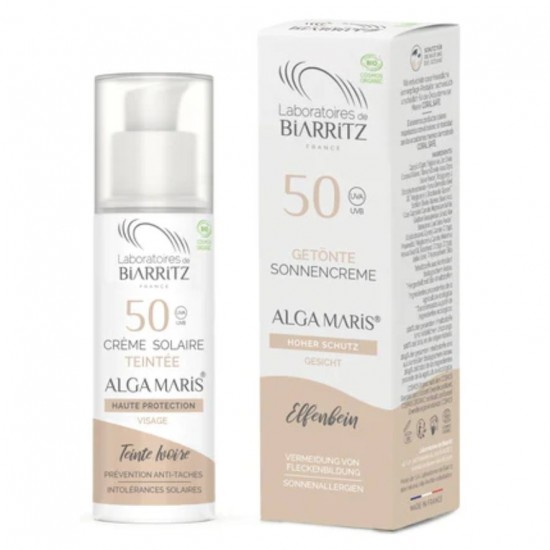 Crema Facial Color Beige SPF50 Bio 50ml Biarritz