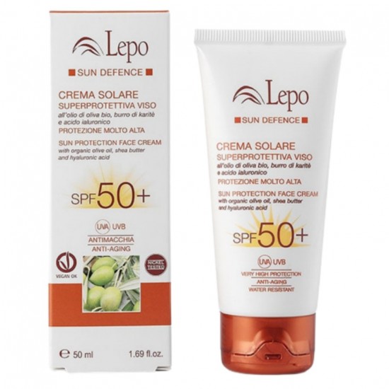 Crema Solar Facial Proteccion Total SPF50+ Vegan 50ml Lepo Crema Solar Facial Proteccion Total SPF50+ Vegan 50ml Lepo