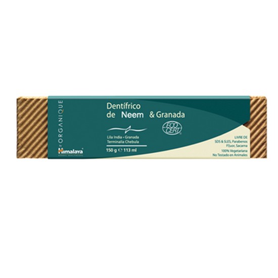Dentifrico Neem y Granada Eco 150g Organique By Himalaya Dentifrico Neem y Granada Eco 150g Organique By Himalaya