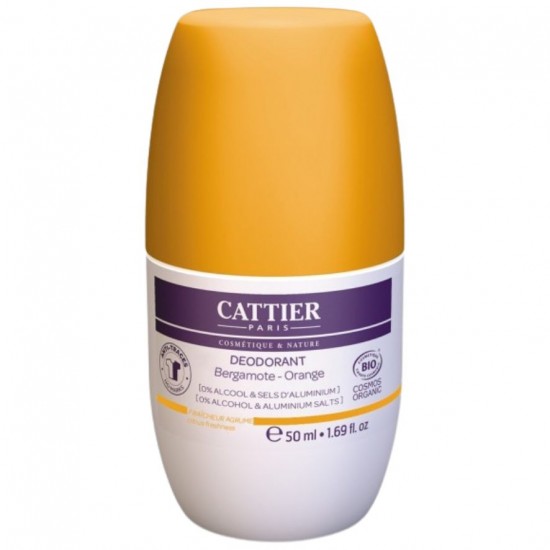 Desodorante Frescor Citrico Roll-On 24h Bio Vegan 50ml Cattier Desodorante Frescor Citrico Roll-On 24h Bio Vegan 50ml Cattier