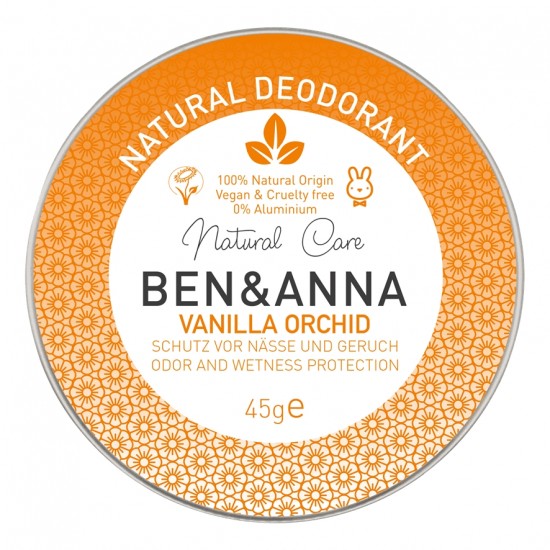 Desodorante Vainilla Lata Orchid Eco Vegan 45g Ben & Anna