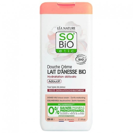 Gel de Ducha Hidratante Suave Leche de Burra Bio 650ml So Bio Etic Gel de Ducha Hidratante Suave Leche de Burra Bio 650ml So Bio Etic