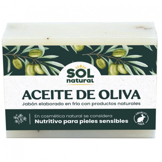 Jabon Natural Solido de Aceite de Oliva 100g Solnatural
