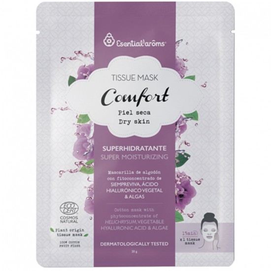 Mascarillas Algodon Tissue Mask Confort 12 sobres Esential Aroms